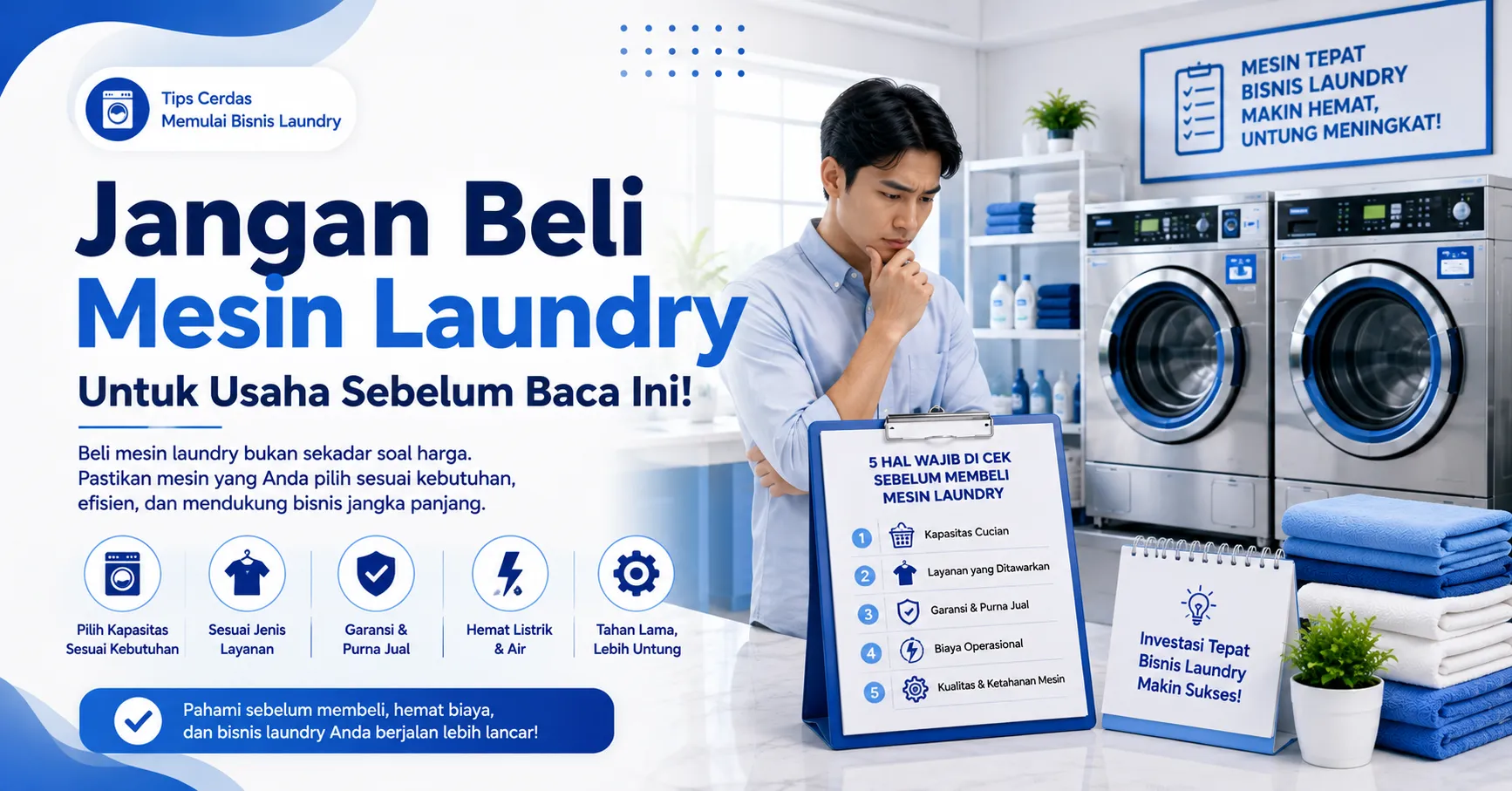 Jangan Beli Mesin Laundry untuk Usaha Sebelum Baca Ini